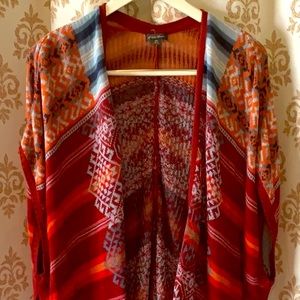 Eddie Bauer southwestern style sweater vest M/L